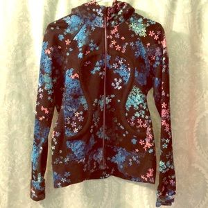 Lululemon floral hoodie jacket zip sweatshirt
